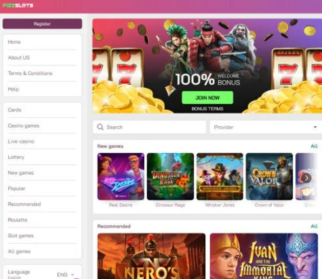 Ігри FizzSlots Casino